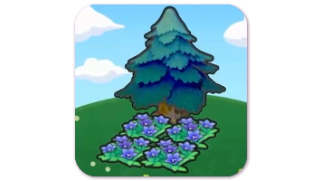 Tree-shaded graceful flower bed