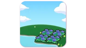 Hydrated graceful flower bed