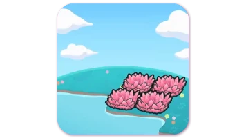 Hydrated pink tall grass