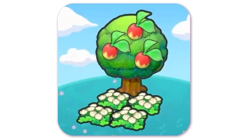 Tree-shaded fluffy flower bed