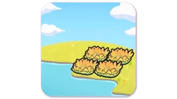 Hydrated yellow tall grass