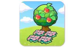 Tree-shaded flower bed