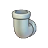 Iron pipe (upward curve)